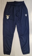 10987 MACRON LAZIO FOOTGOLF Track Pants Ankle Zip Pockets Blue M