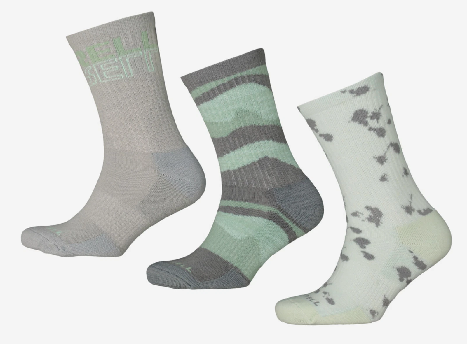 Merrell Women 3 Pack Green & Grey Trekker Outdoor Socks rrp £18 UK 4-7.5
Opens in a new window or ta