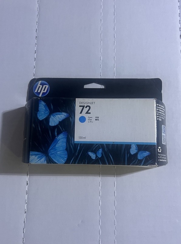 Genuine HP 72 Cyan Ink Cartridge 130ml C9371A OEM Sealed Expired