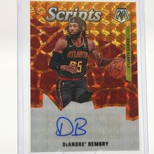 DeAndre Bembry 2019-20 Panini Mosaic Scripts Orange Prizm Auto #SC-DBM