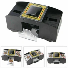 Black 2 Deck Automatic Card Shuffler Poker Cards Shuffling Machine Casino USA
