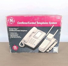 NEW GE System 10 Channel Deluxe Corded / Cordless Telephone Set Handset VTG