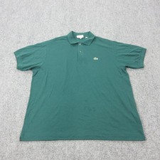 Lacoste Polo Shirt Mens 2XL Green 100 Cotton Pique Croc Logo Classic Fit