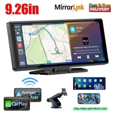 9.26in Car Stereo Wireless Apple Carplay & Android Auto FM Portable TouchScreen