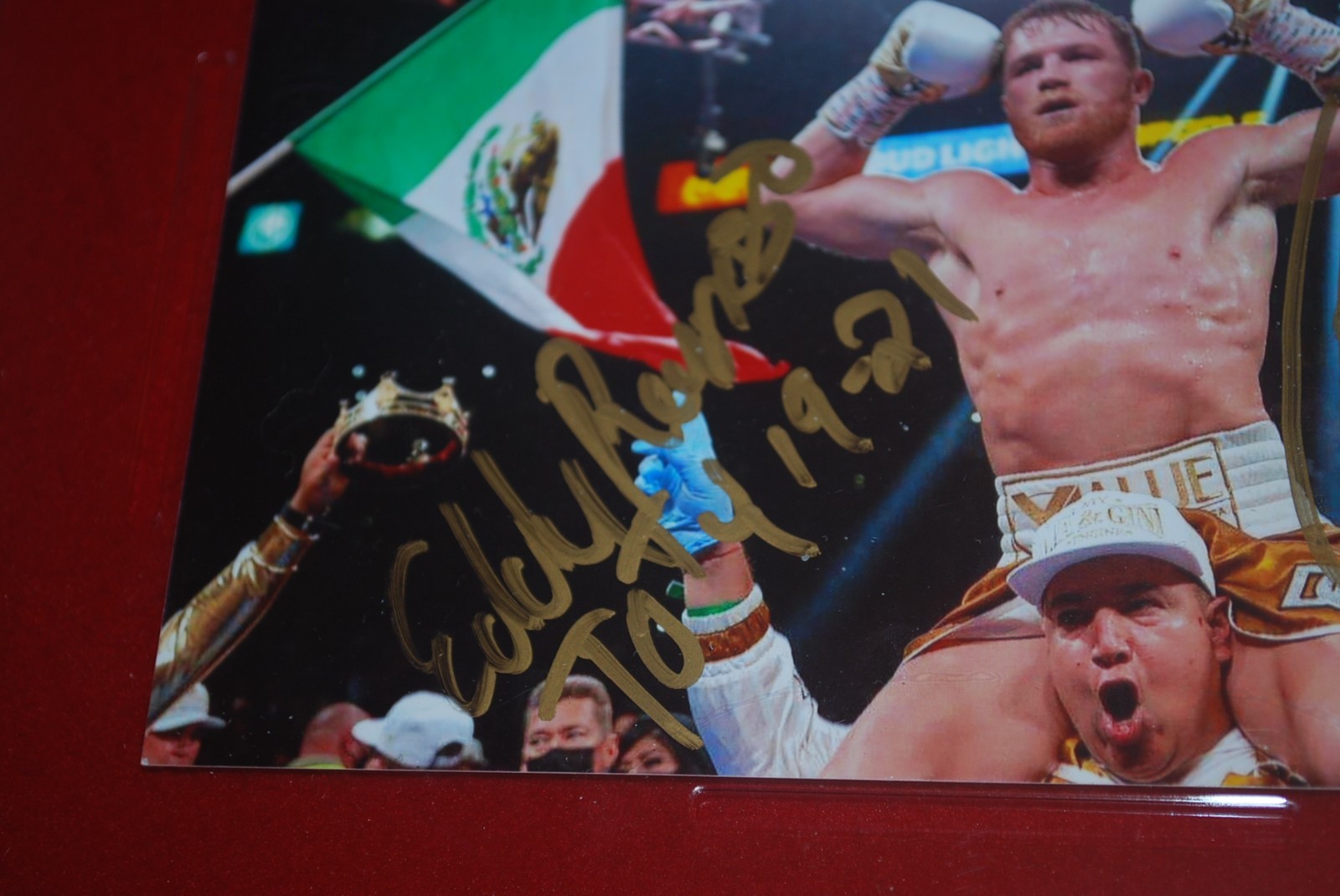 BOXING CANELO ALVAREZ EDDY REYNOSO Signed 4X6 Photo PSA/DNA Slabbed COA 85685360 view 3