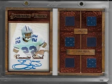 2025 Leaf History Book Emmitt Smith Spinning Yarns Auto Mem Card #SY-ESI /25