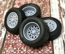 124 Scale 15-inch Trans Am Snowflake Resin Wheels W Wide Rear Tires