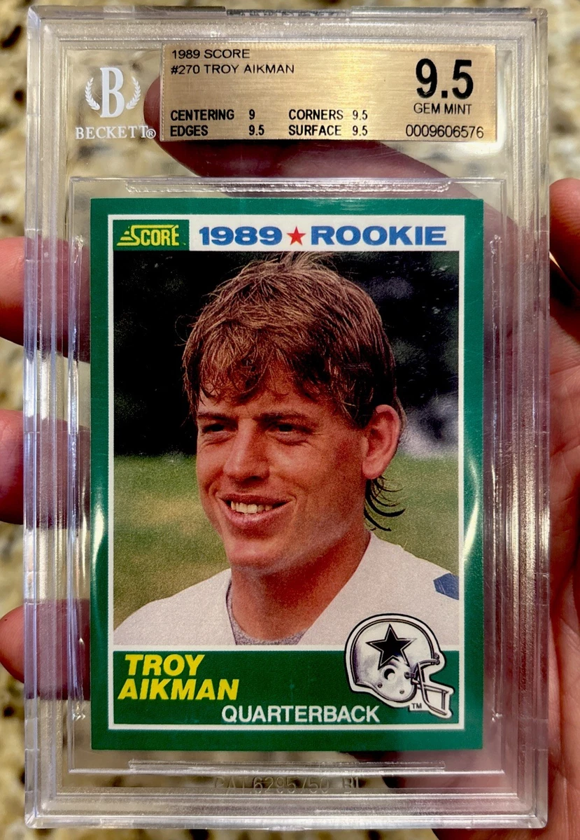 Troy Aikman Football SCORE Rookie Sports Trading Card Singles for