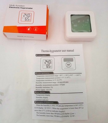 Electronic Room Thermometer Vkstar CX-1207 Elekt. Digital Hygrometer Neuwertig