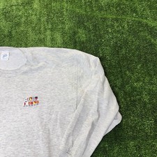 Vintage Worn Stone Harbor Beach New Jersey Gray Pullover Sweatshirt Men  s Large