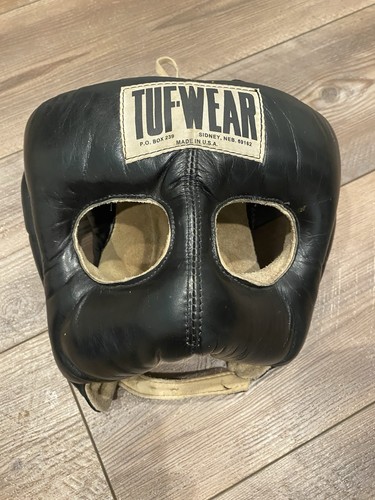 Tuf-wear Vintage Executioner Style Boxing Headgear Leather Usa Made Rare