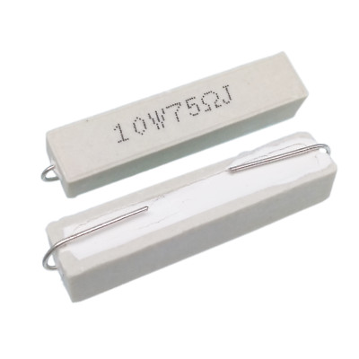 PAKMEZ Resistore Di Potenza In Cemento Ceramico Da 10 W Watt 75 Ohm 5 - Foto 2