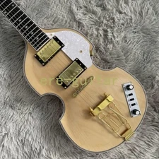 Hollow Body Nature Violin Electric Guitar Gold Hardware Rosewood Fretboard