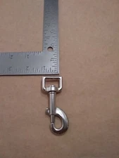 3/4" Nickel Plated Square Eye Swivel Snap Hooks (Pack Of 5)