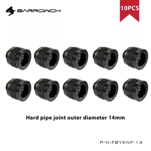 Barrowch 8/10pcs Wolverine OD14/16MM Anti-off Hard Tube Fitting Connector G1/4"