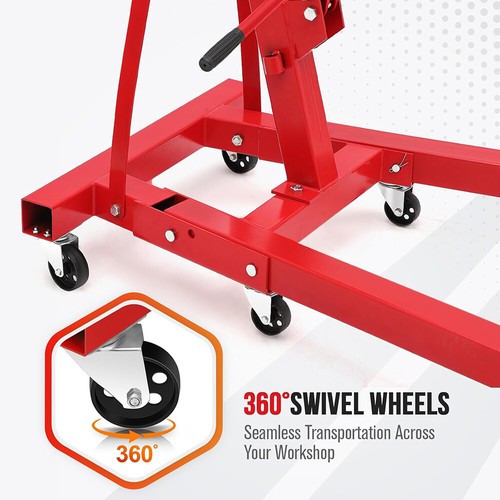 2Ton Mobile Hydraulic Folding Engine Crane Stand Jack Workshop Hoist Lift Lifter - Picture 9 of 21