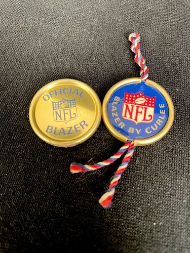 •• Vintage Curlee Official NFL Blazer Hangtags - Football Apparel Advertising