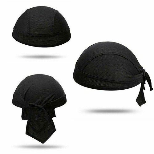 3 Pack Skull Cap Motorcycle Head Wrap Tie Durag Du-rag Beanie Cycling Bandana - Picture 3 of 28
