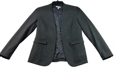 Bar III Blazer Womens Size Small Gray Long Sleeve Open Front Career Stretch New