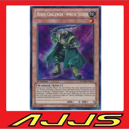 YuGiOh Heroic Challenger - Ambush Soldier - NUMH-EN010 1st Ed Secret Rare NM/M - 第 1/1 張圖片