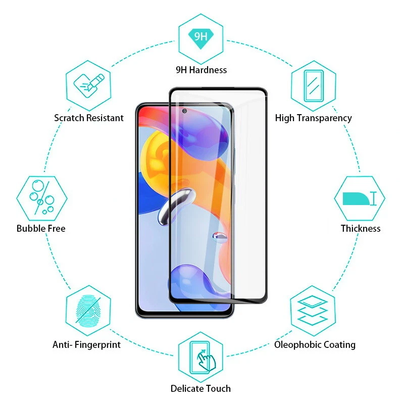 For Xiaomi Redmi Note 14 13 12 11 Pro MI 13T 14T Screen Protector Tempered Glass - image 2 of 4
