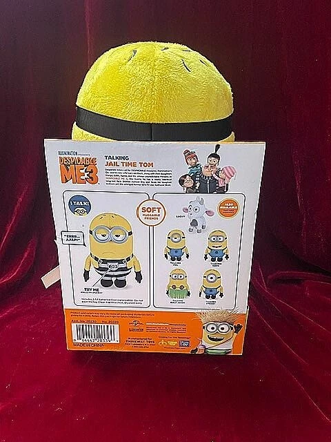 MINION Despicable Me 3~ Deluxe Talking Jail Time Tom 9" Pelúcia NOVO NA CAIXA - Imagem 2 de 2