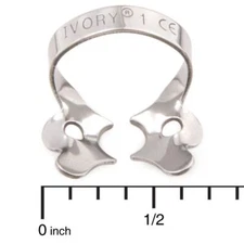 Ivory Clamps #1 Winged Metal Rubber Dam Clamp, Single clamp