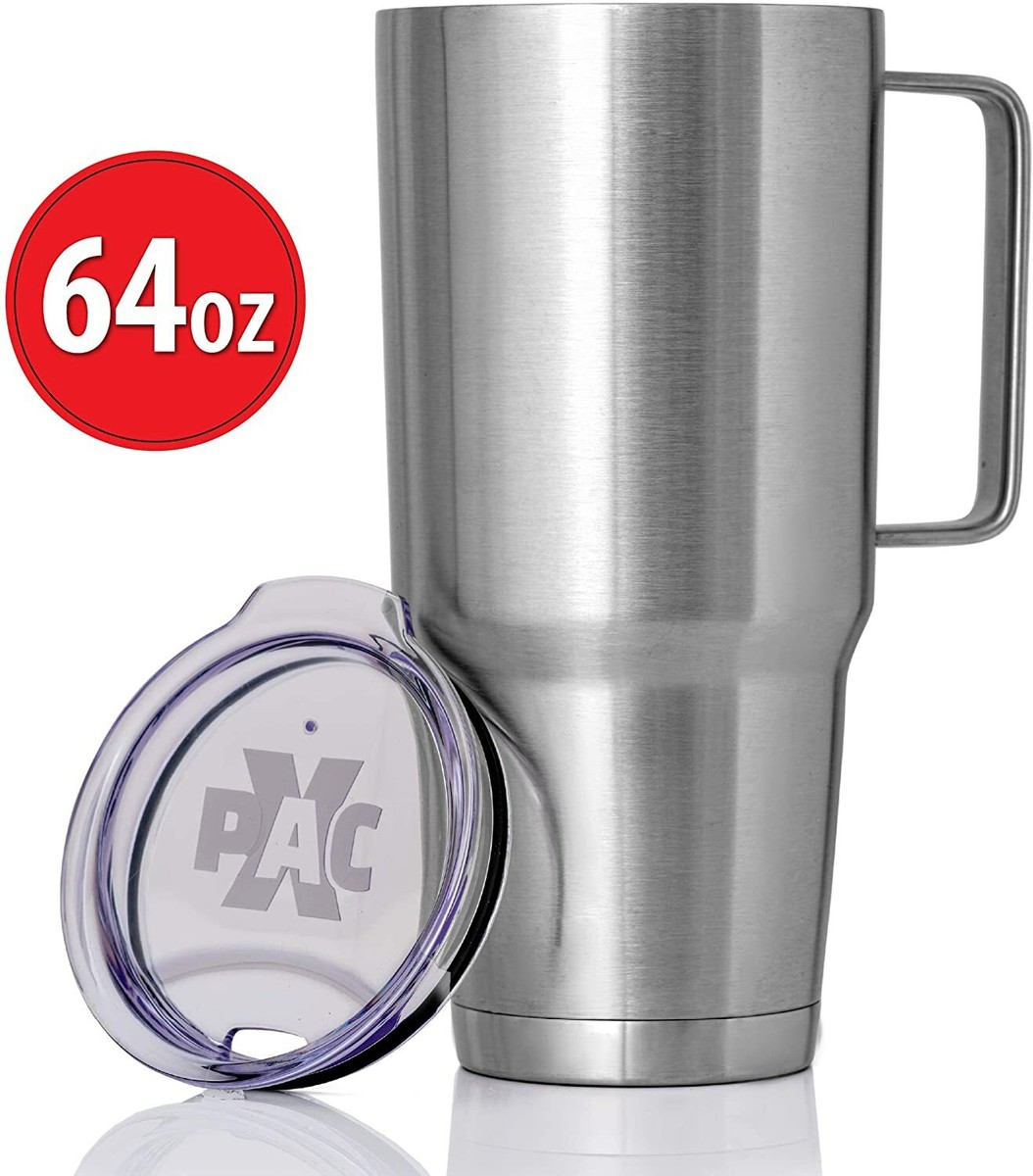 X-PAC 64oz Double Vacuum Wall Stainless Steel Tumbler Travel Mug w
