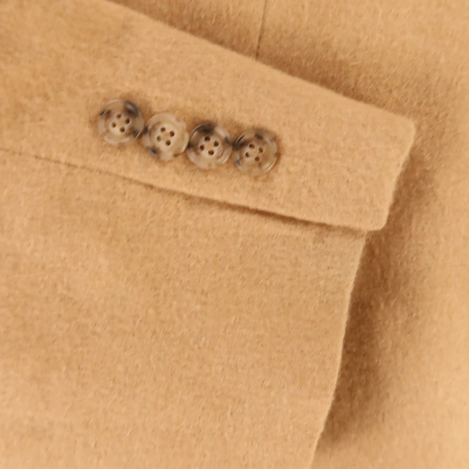 Chaqueta Tom James M MT Beige Tostado Lana Franela Blazer Abrigo Deportivo Hecho en EE. UU. 42L Foto 4 de 4