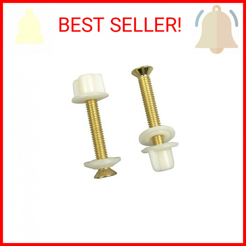 Wideskall® Brass Plated Toilet Seat Hinge Bolts Screw and Nut
