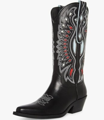 Steve Madden Women's Weslynn Boot -Western styled Cowgirl Boot - Size 6.5M