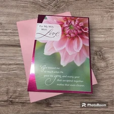 Happy Anniversary Wife Religious greeting card 5x8 Inches Dayspring Christian 