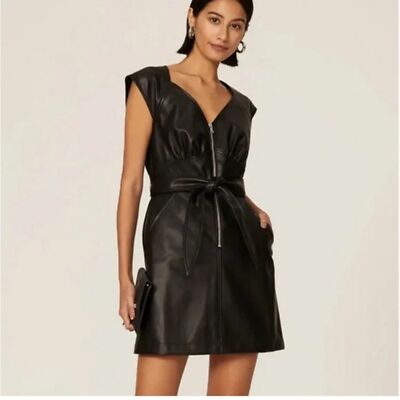 Marissa Webb Collective Faux Leather Zip Dress Size 2 | eBay