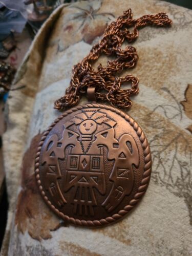Copper necklace aztec warrior - Gem Copper necklace aztec warrior - Gem