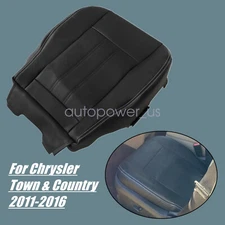 Fits 2011-2016 Chrysler Town & Country Driver Leather Bottom Seat Cover Black