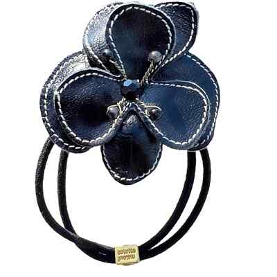 Colette Malouf Leather Cutout Flower bendable beaded hair  display picture 3