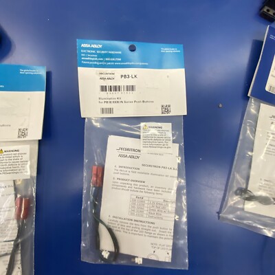 New in Box -Securitron PB3-LK Illumination Kit for PB3E/EEB3N Push Buttons