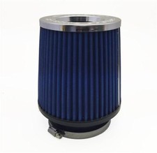 Universal Air Filter Simota With A 4 Inch Neck Blue With Chrome Top New