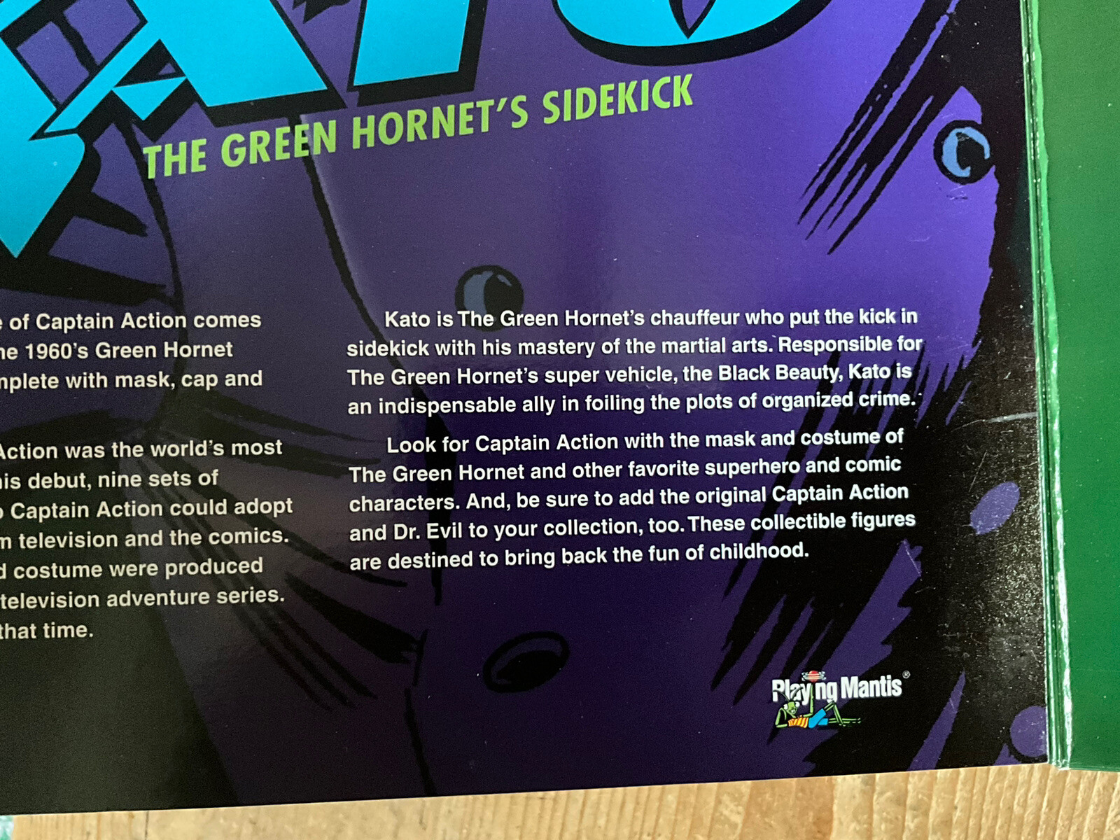 Kato The Green Sidekick Captain Action Playing Mantis eBay