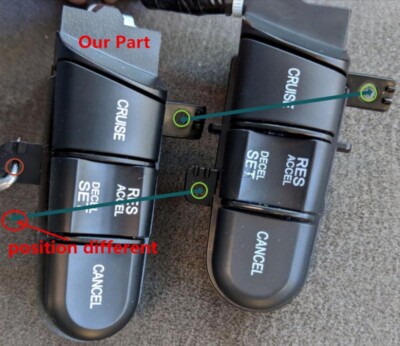 1SET Lenkrad Audio Control Cruise Switch Taste für Honda Civic 2006-2008
