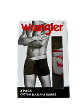 Wrangler Mens 3 Pack Trunks Boxer Shorts Briefs Jersey Boxers