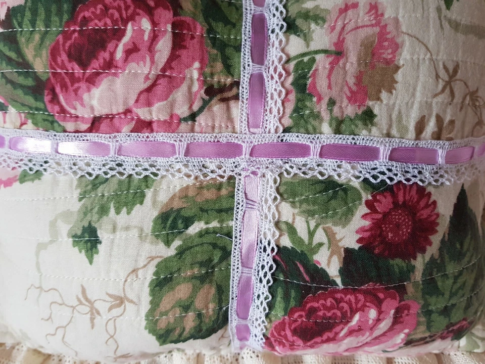COUSSIN SHABBY CHIC ROSE DÉCOR FLORAL - Photo 2/4