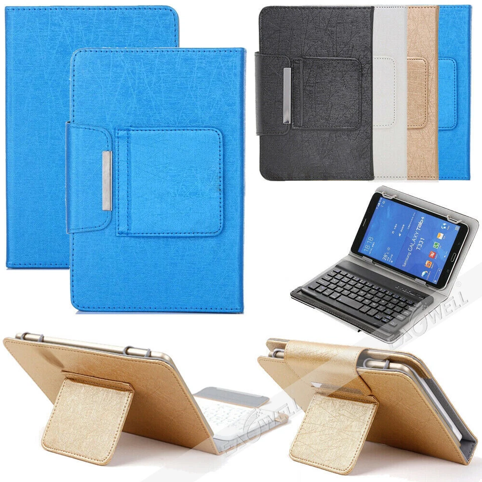 For Samsung Galaxy Tab E 8.0 9.6" T560 T560NU T377 Leather Case Keyboard Cover - Image 2 of 4