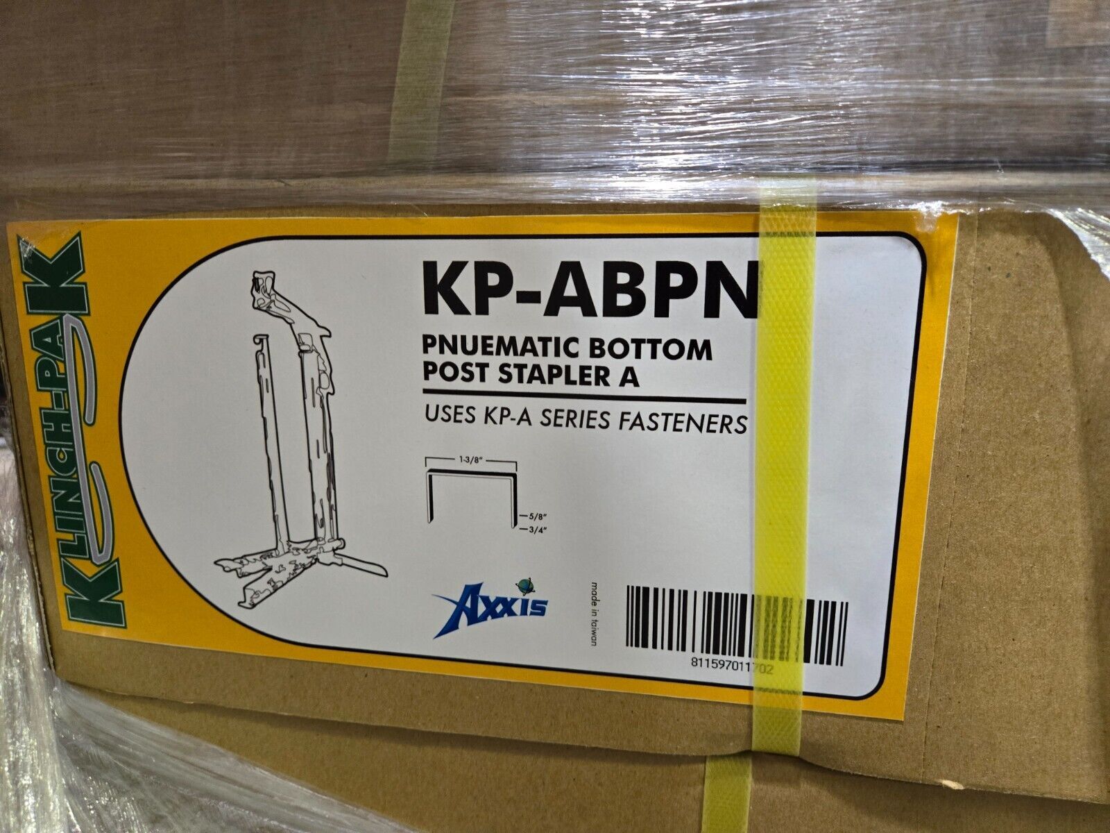 Klinch-Pak KP-ABPN Pnuematic Bottom Post Stapler A