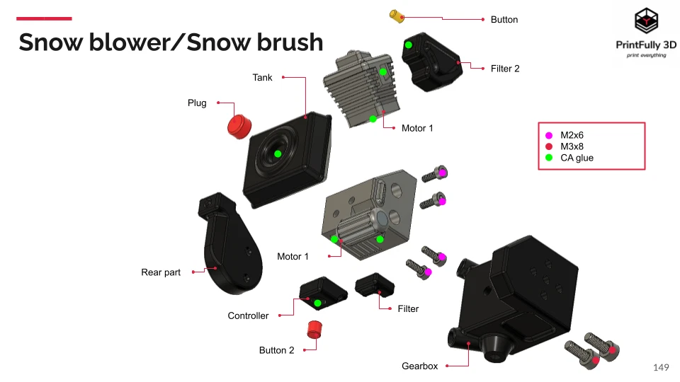 PrintFully3D 1/10 Scale Snow Brush 3D Printed Crawler Accessories Trial - Image 4 of 4