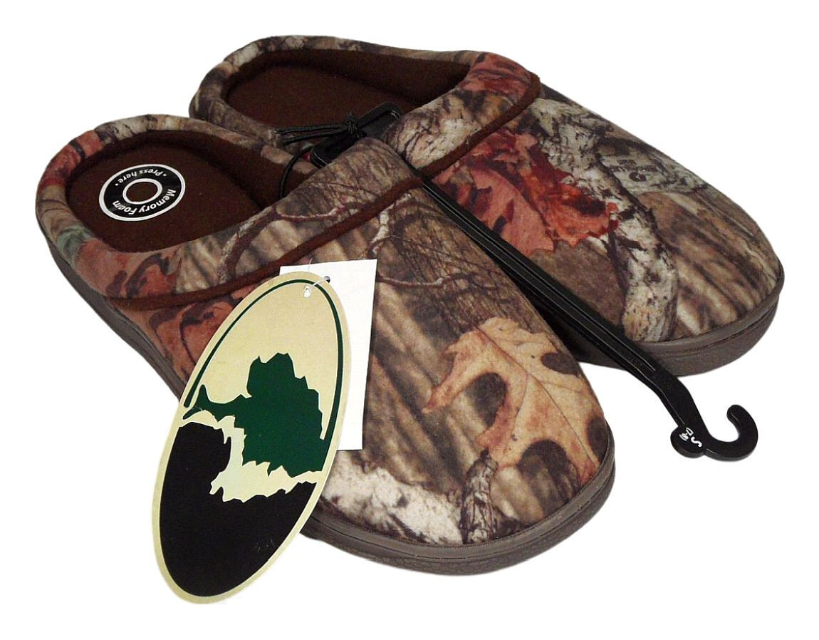 MOSSY OAK MEN'S SIZE 7-8 MEMORY FOAM CAMO CLOG SLIP-ON SLIPPERS! NEW WITH  TAGS!