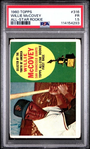Willie McCovey 1960 Topps #316 All-Star Rookie San Francisco Giants PSA 1.5