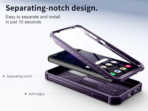 Dexnor Full Body Case for Samsung Galaxy S23 FE Shockproof Cover with Kickstand - Picture 55 of 72