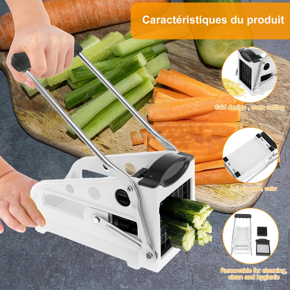 Stainless Steel French Fry Cutter BPA Free Nontoxic Potato Cutter