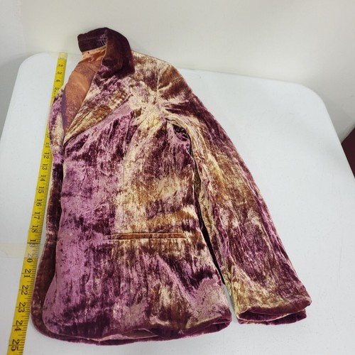 Womens Tie Dye Velvet Whimsigoth Blazer Size L Purple Punk Regency Rare Luxe - Picture 6 of 15